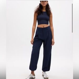 GapFit High Rise Ripstop Parachute Cargo Pants navy blue Sz XL tall 2023